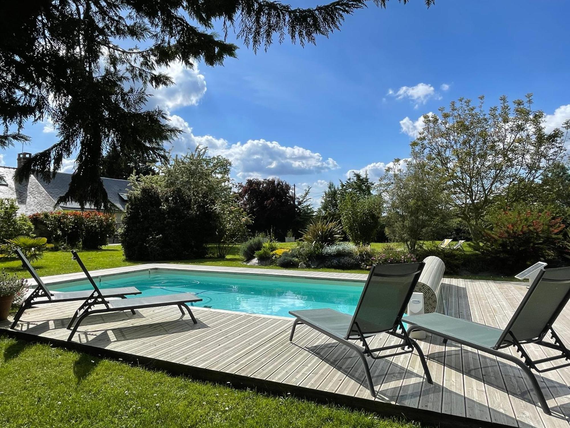 Chambres D Hotes Avec Piscine Et Spa La Foliere Saumur Villebernier Exterior foto